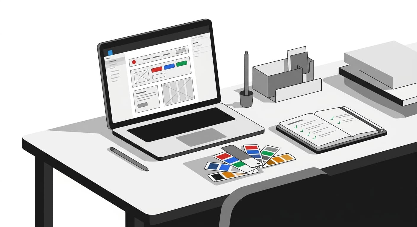A designer's workspace